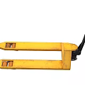 Yellow Manual Industrial Equipment Forklift With Dual Forks And Handle