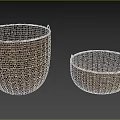 Practical Wicker Storage Baskets Two Different Sizes Handwoven Design For Home Use