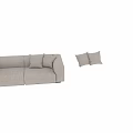 Modern Light Colored Two Seater Sofa With Sleek Design And Soft Fabric Cushions