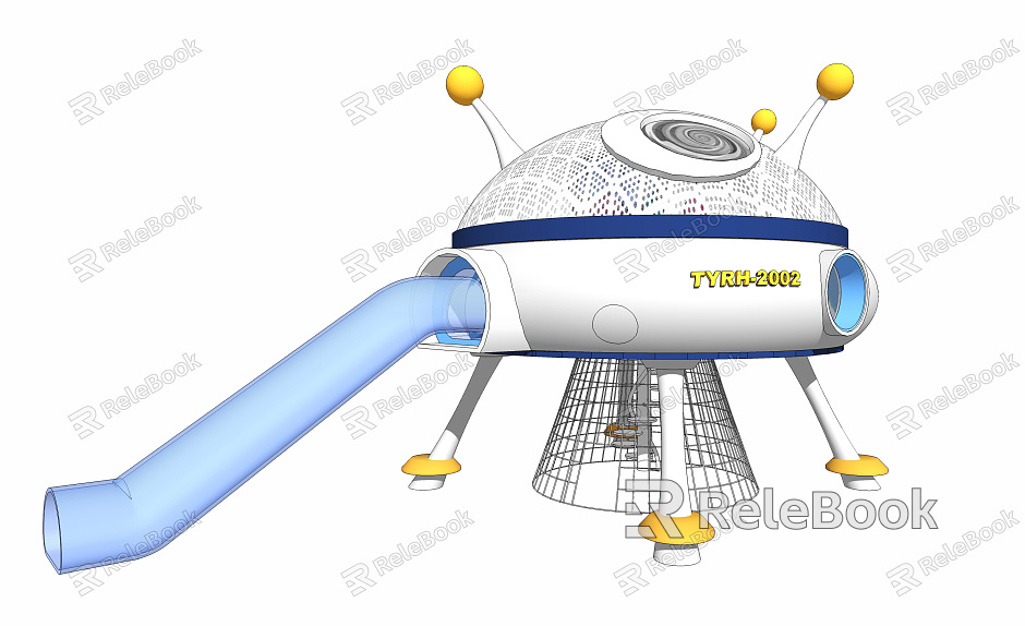 Modern Slide Children's Slide Creative Technology Planet Amusement Facilities model