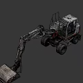 KEULCHI Heavy Duty Utility Vehicle Excavator With Large Tires And Mechanical Arm