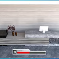 Modern Reception Desk Front Desk Bar Desk Chandelier Sculpture Hall Front Hall 3d model