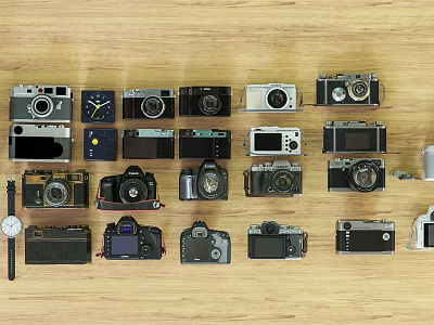 modern camera camera shooting equipment slr camera electronic products camera lens camera equipment digital slr camera micro slr camera 3d model