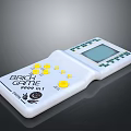 Classic Brick Game Console with LCD Screen and Yellow Control Buttons