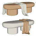 Bed End Stool Sofa Bench Low Stool 3d model