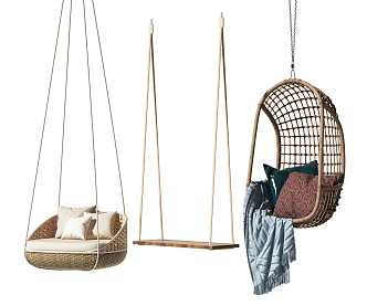 Nordic Hanging Chair Swing Hanging Chair 3d model