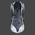 Electric Concept Car With Sleek White Body Blue Accents Futuristic Design And Unique Wheels