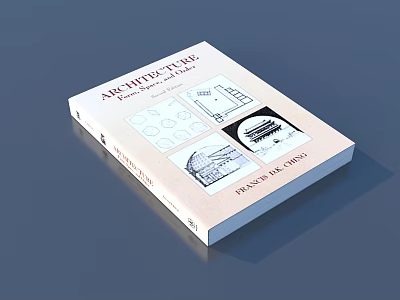 Architecture Times Book Cover Featuring Design Theory And Architectural Illustrations 3d model