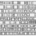 Black And White Abstract Pattern With Various Rectangles In Different Sizes And Shapes