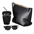 Jewelry combination glasses bag mug coffee leather 3d model