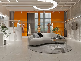 Modern Clothing Store 3d model