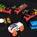 Colorful Electric Toy Trucks Bus Cement Mixer Police Car And Play Vehicles For Kids
