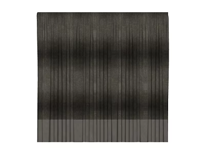 Black Pleated Curtain Fabric With Vertical Lines And Hanging Design 3d model