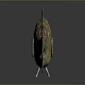 Colorful Fish With Shiny Scales Green Gold Brown 3D Rendered On Dark Background