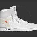 Modern White High Top Sneakers With AIR Logo Stylish Design And Detailed Laces