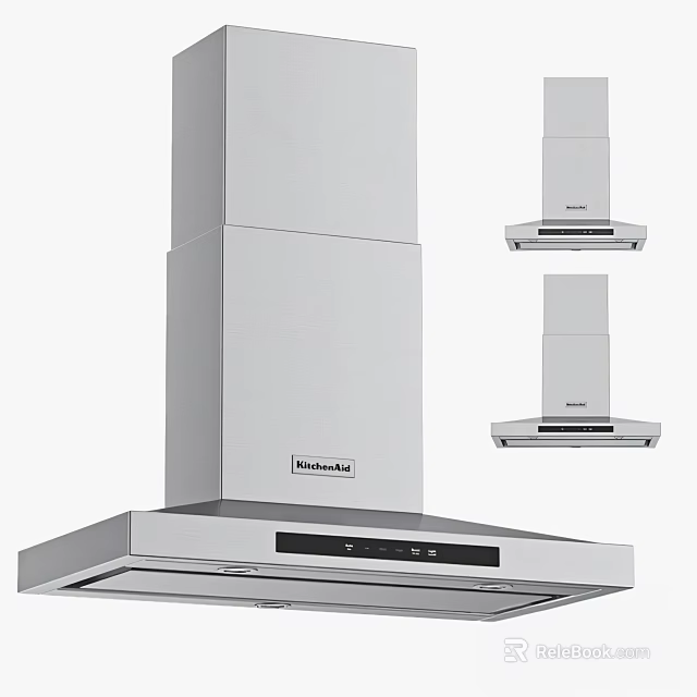 High Quality DeLonghi Stainless Steel Range Hood Modern Functional Kitchen Appliance Different Styles 3d model 