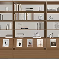 Modern Solid Wood Bookshelf 3d model
