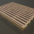 Natural Wooden Bed Frame With Slatted Design For Sturdy Mattress Support