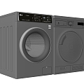 Modern Washer Washer Dryer Combo 3d model