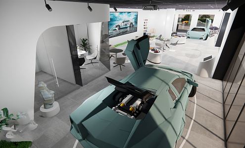 Hyundai Auto Show Car Showroom 3d model