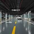 Modern Parking Underground Garage 3d model