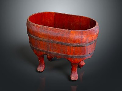 Chinese Style Bath Basin Antique Bath Basin Classical Bath Basin 3d model