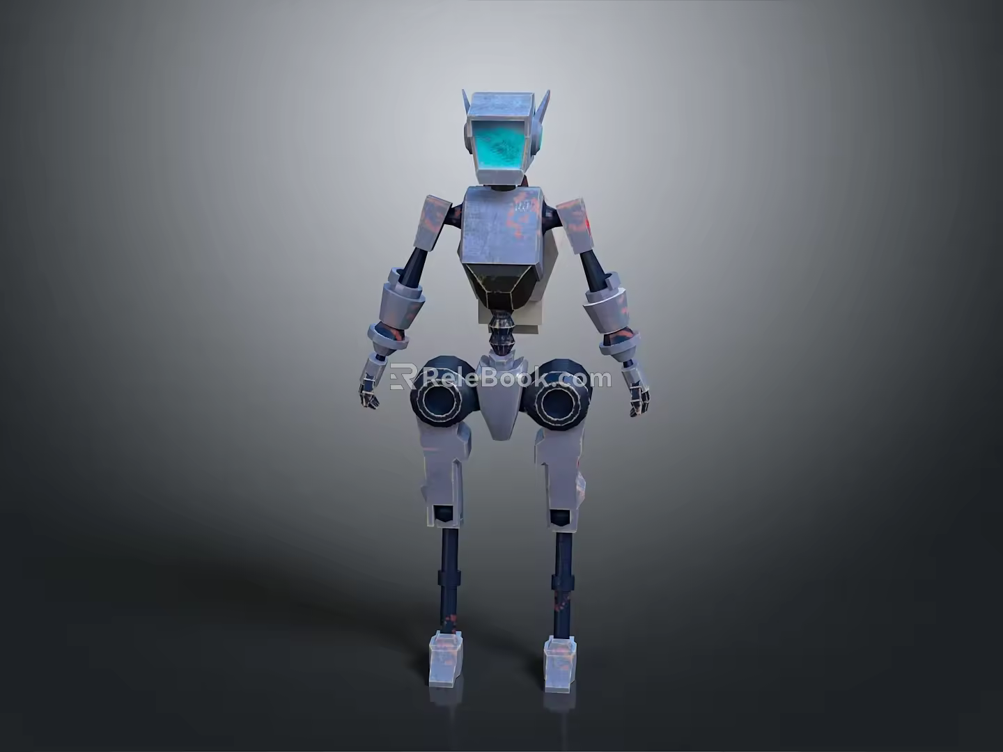 Robot Assistant Small Robot Butler Robot Butler Figure Game Figure 3d model