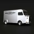 White Vintage Panel Van With Classic Exterior Design And Smooth Body Styling