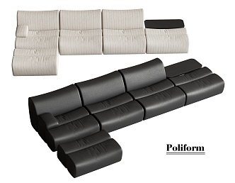 Modern Italian Multiplayer Sofa Corner Sofa Leather Sofa 3d model