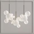 Modern chandelier spherical chandelier 3d model