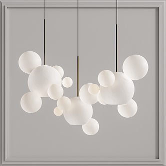 Modern chandelier spherical chandelier 3d model