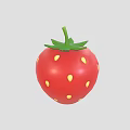 Fresh Red Strawberry With Green Leaves And Yellow Seeds For Healthy Snacks