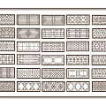 Traditional Chinese Carved Window Patterns With Various Intricate Designs 3d model