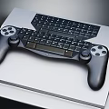 Innovative Electronic Game Controller Keyboard With Dual Joysticks And QWERTY Layout Design 3d model