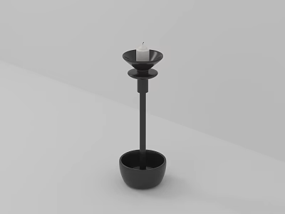 Modern Silent New Chinese Zen Style Old Money Style Candle Lamp Candle Lamp Decorative Lamp Atmosphere Lamp Lighting Nightlight Black Metal Living Room Dining Room Bedroom Study Entrance 3d model