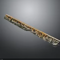 Elegant Long Metal Glass Decorative Strip With Wavy Texture And Gold Silver Finish