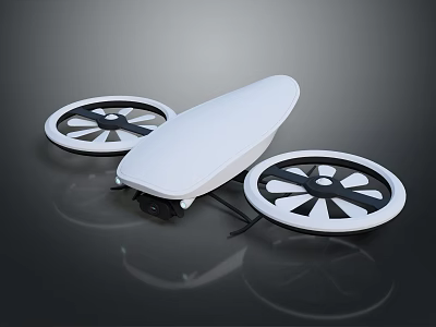 Smart Machine With White Exterior And Dual Hover Wheels For Smooth Gliding 3d model