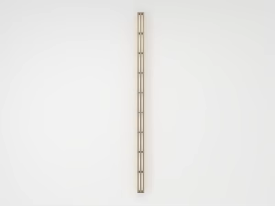 Modern Vertical Linear Gold Metal Wall Lamp For Home Interior Decoration 3d model