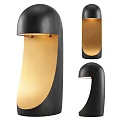 Modern Black And Gold Table Lamp With Unique Curved Design For Home Decor