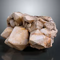 Natural Crystal Cluster With Rough Textured Surfaces And Shiny Mineral Formations