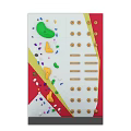 Indoor Climbing Wall Sports Equipment With Colorful Holds And Colored Strips For Fitness Training