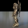 Futuristic Robotic Combat Weapon With Armored Metal Structure And Sci Fi Design