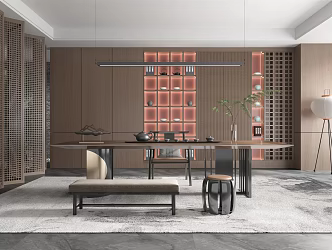 New Chinese Tea Room 3d model