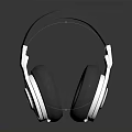 Sleek Modern Over Ear Headphones With Metallic Silver Accents And Black Ear Cups