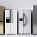 Modern Refrigerators With Assorted Gold White Silver Colors And Sleek Designs