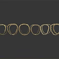 Stylish Gold Circular Clothing Accessories With Chain Link Designs For Fashion Outfits