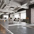 Modern Public Office Space Interior With Conference Table Ergonomic Chairs Wooden Doors And Large Windows