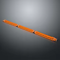 Orange Train Track Model With Long Railway Design And Smooth Surface 3d model