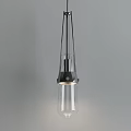 Modern Design Pendant Lights With Different Styles Transparent Glass Shades And Black Metal Frames
