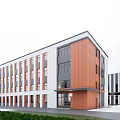 Modern Industrial Factory Building Multi-storey Factory Building Modern Factory Building Square Factory Building Multi-storey Office 3d model
